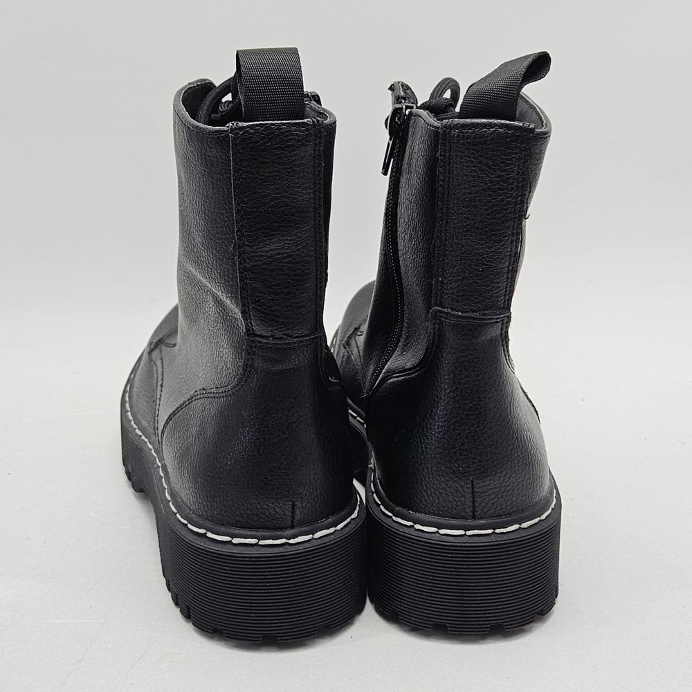 Sincerely Jules Hayden Black Combat Boots Platform Lug Sole Lace Up Zipper 7.5M - Picture 5 of 12